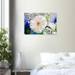 Acrylglas wanddecoratie met witte gerbera en gipskruid