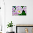 Acrylglas wanddecoratie met prachtige tulpen in lila met witte tinten