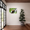 Acrylglas wanddecoratie van een rode panda tussen de groene bladeren