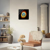 Acrylprint van een prachtige echte lichtbol met op de voorgrond een lotusbloem