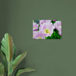 Acrylglas wanddecoratie met prachtige tulpen in lila met witte tinten